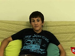 Straight boy Jake does a casting couch video for Broke
