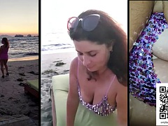 A stranger touched a milf on a public beach before a disco