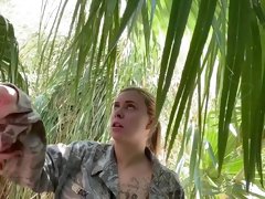 Military Girl Fucked Outside Gets Facial From Sergeant With Jamie Stone