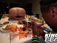 KingBBC Thanksgiving Pussy Stuffing with Louie Smalls and Michelle Martinez