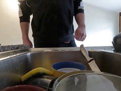 Washing Dishes with Pee and Cum