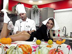 Amish slut fucked by the cook in pretty indecent XXX kinks