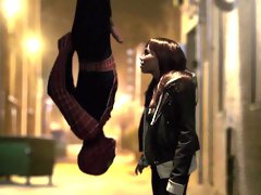 Lucky Spiderman gets a blowjob from adorable chick Capri Anderson