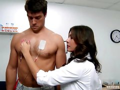 Lady doctor fucked by fit young man