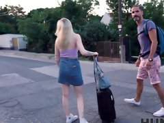 Tourist in exchange for money permits homeowner to fuck his GF