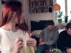 Unforgettable hostel fuck for outgoing redhead Charlie Red