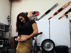 College girl fucked by horny pawn man while being filmed