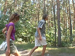 There Is Nothing These Two Teens Love Better Than Forest Sex!