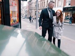 Man's long pole suits the hot redhead with the best inches