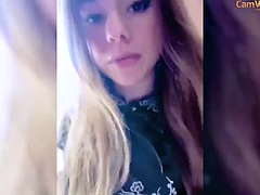 Hottest brunette masturbates solo on webcam 2