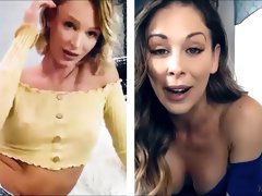 Webcam show between horny pornstars Cherie DeVille and Emma Hix