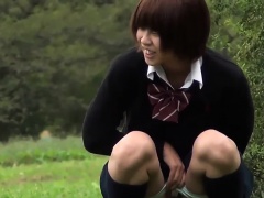 Japanese urinates in park
