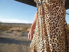Crossdresser jimma's  new leopard print dress